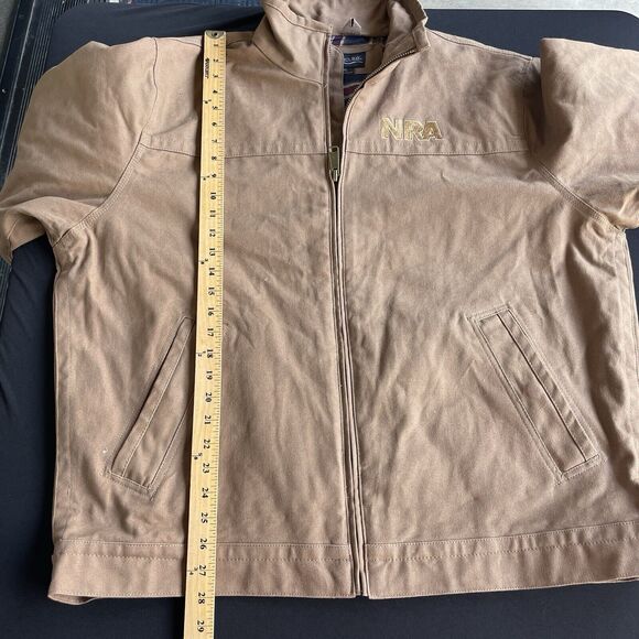 Burks Bay Mens Jacket Extra Large XL Brown Full Zip NRA Plaid Lined Workwear - Picture 13 of 14